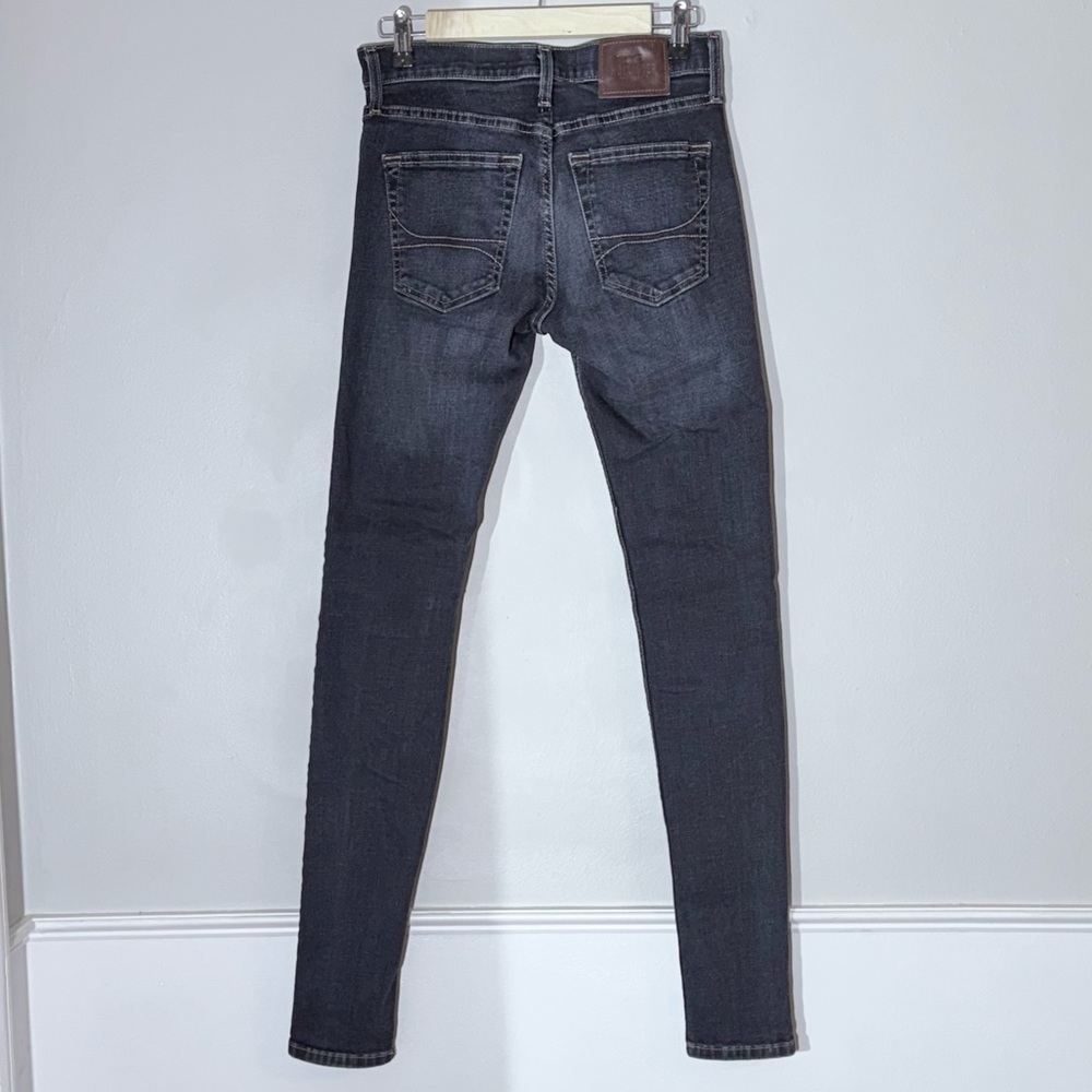 Hollister Dark Wash Super Skinny Leg Jeans Young Men’s 28x34 Blue Jeans - Picture 2 of 9